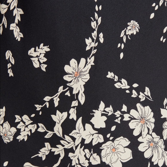 🔥Free People black Floral long sleeve Mini Dress - Picture 5 of 15